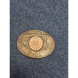 John Wayne American Hero Solid Brass Belt Buckle - Rainy Mtn